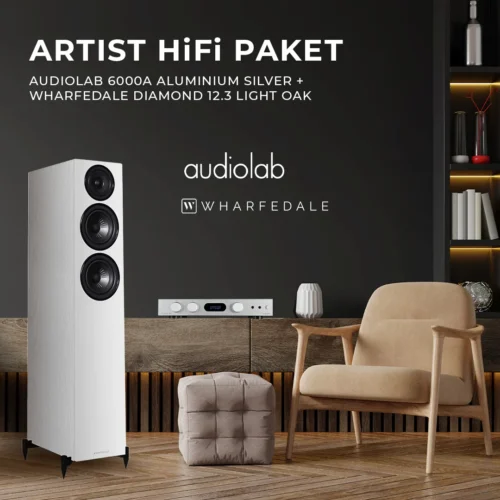 Artist HiFi paket: Audiolab 6000A + par Wharfedale Diamond 12.3 White Oak